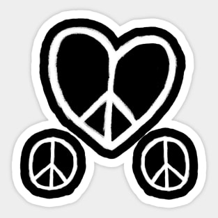 Heart Peace, Peace Love Symbols, Peace Sign Sticker